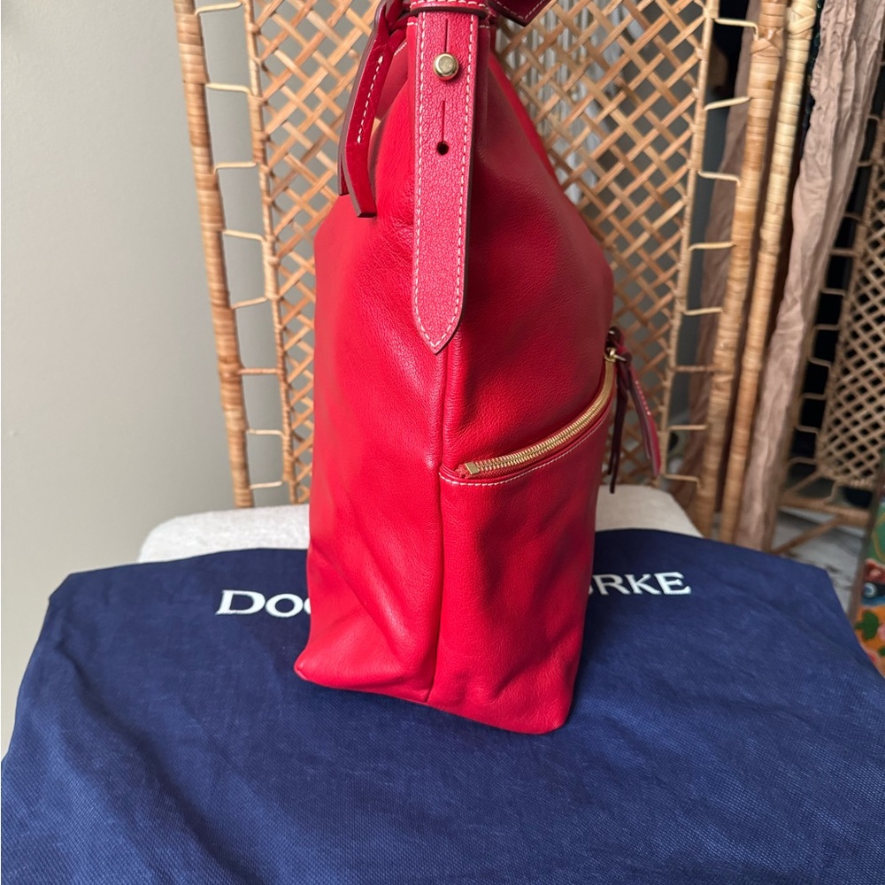 Dooney & Bourke Red Large Zipper Shoulder  Tote Sac - Picture 15 of 15
